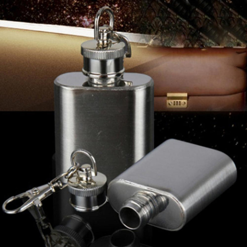Demiawaking Portable Outdoor Bottle, 236ml, Small, Metal, with Key