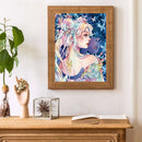 Girl Holding Cat Oil Paint By Numbers Kits Canvas Picture Wall Art DIY Crafts