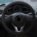 Schwarzes Auto Lenkradbezug Mikrofaser Leder Atmungsaktiv '' Anti-Rutsch 15 U9M9