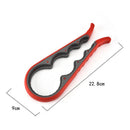 4 in 1 Lid Jar Opener Nonslip Can Bottle Opener Kitchen Tool (Red Gray)