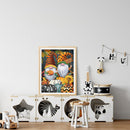 Full Embroidery Stamped Pumpkin Gnome DIY 11CT Cotton Thread Cross Stitch Kit