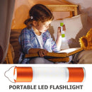 USB Rechargeable LED Telescopic Flashlight Zoomable Hanging Torch (Orange) Newly