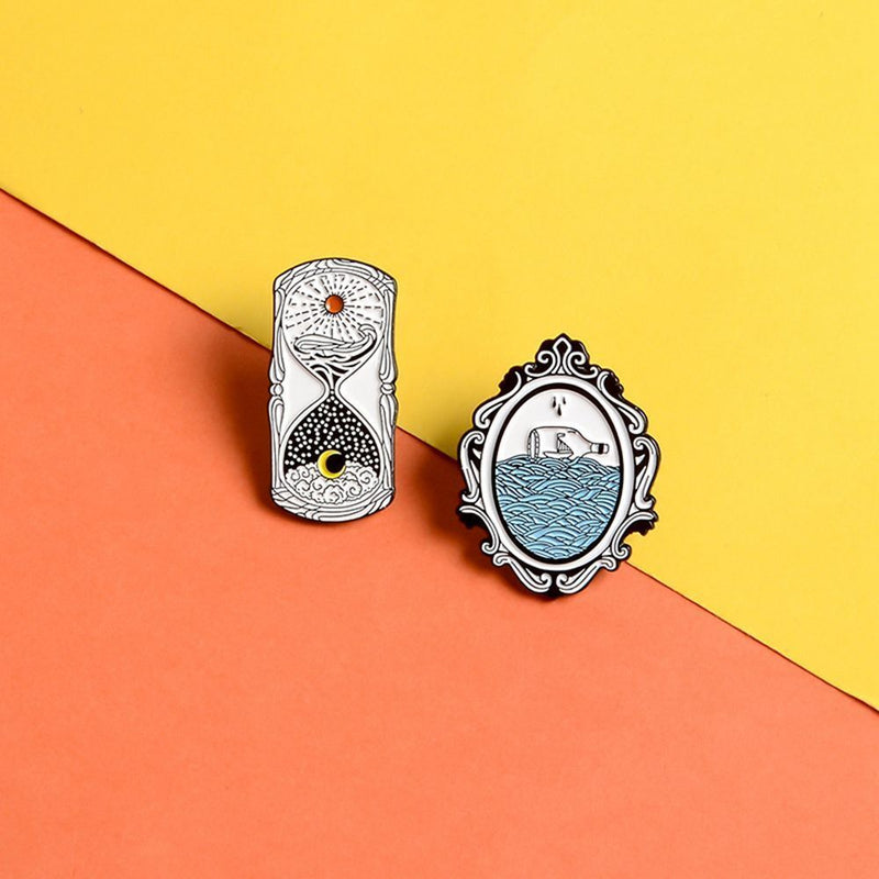 Whale Lapel Pin Corsage Collar Badge Enamel Cartoon Brooch "I Love You 3000"