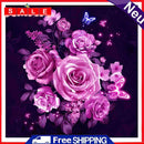 Pink 5D DIY Flower Diamond Painting Embroidery Cross Stitch Home Decor Gift