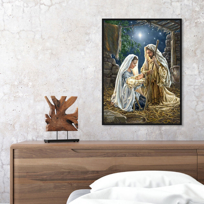 DIY Paint By Number Kit Frameless Religious Jesus Handpainted Canvas Art Decor