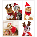 Hot Funny Santa Claus Cape Clothes Antler Hat Pet Christmas Costumes Scarf