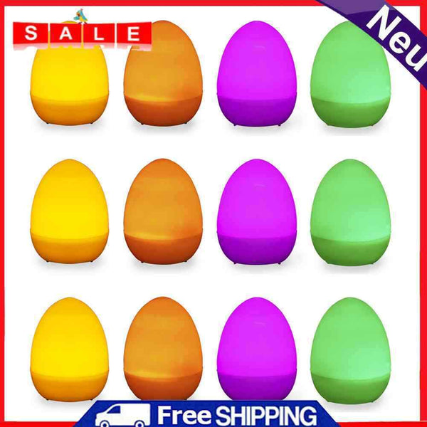 12pcs LED Simulation Egg Lighting Happy Easter Candle Christmas Wedding Decor