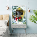 5D DIY Diamond Painting Christmas Horse Full Round Drill Mosaic Art Picture K