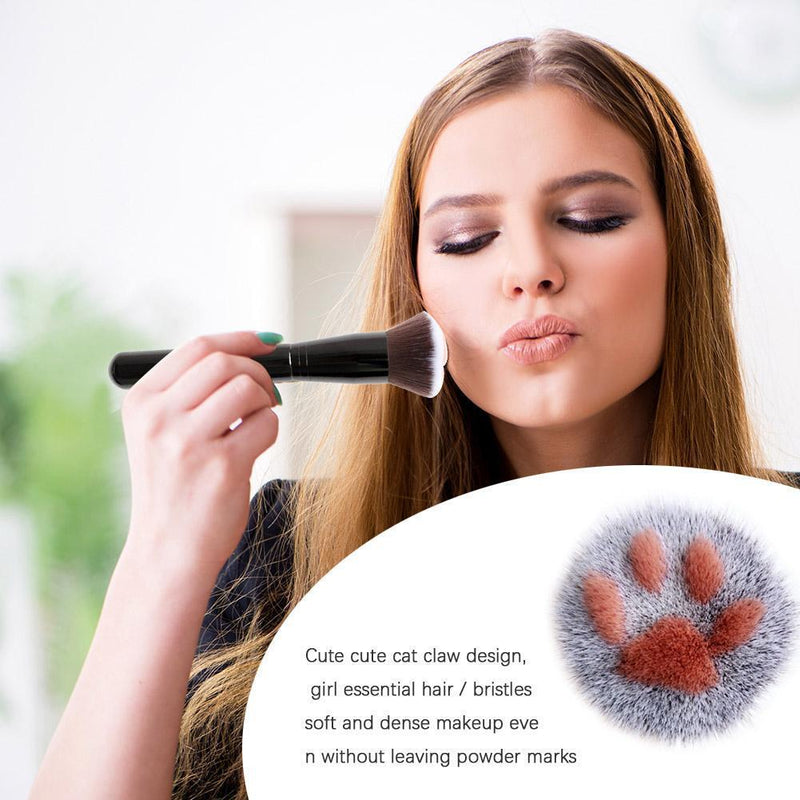 Pro Single Cat Claw Makeup Brush Foundation Powder Cosmetic Pen (Black)