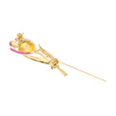 Tulip Flower Brooch Pin Crystal Rhinestone Women Costume Jewelry(Rose Red)