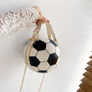 Round Basketball Shoulder Bag Women Football Totes Chain Messenger Handbag Purse