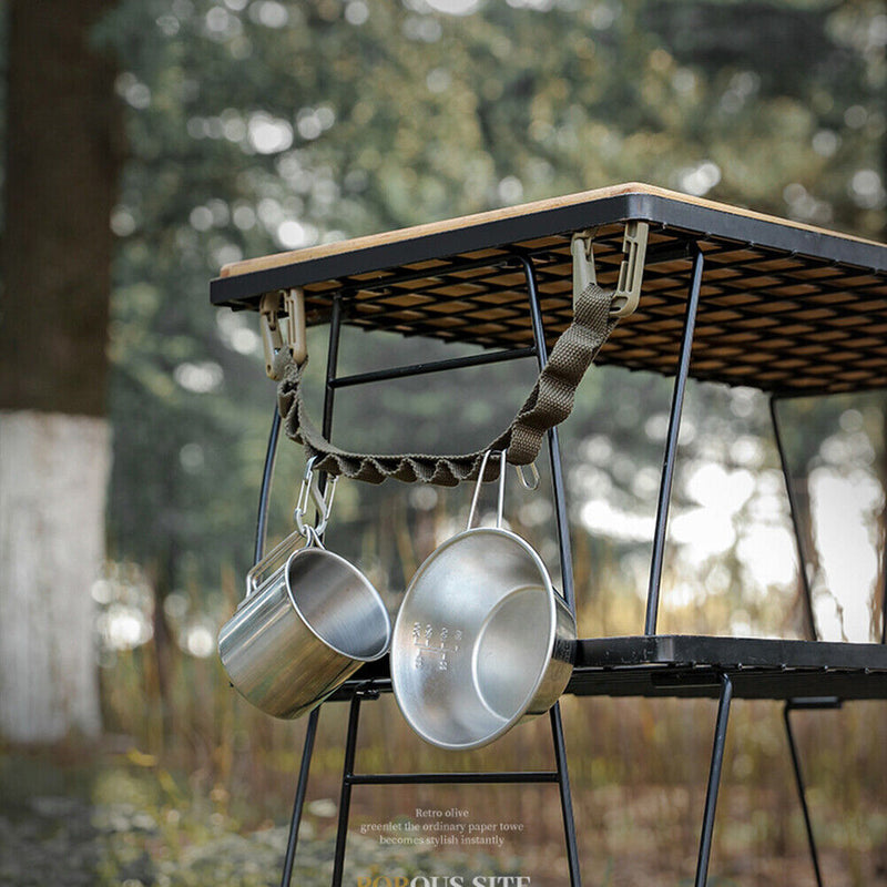 Camping Hanging Rope Tent Canopy Cup Lamp Hanger Travel Hiking Fishing Equipm