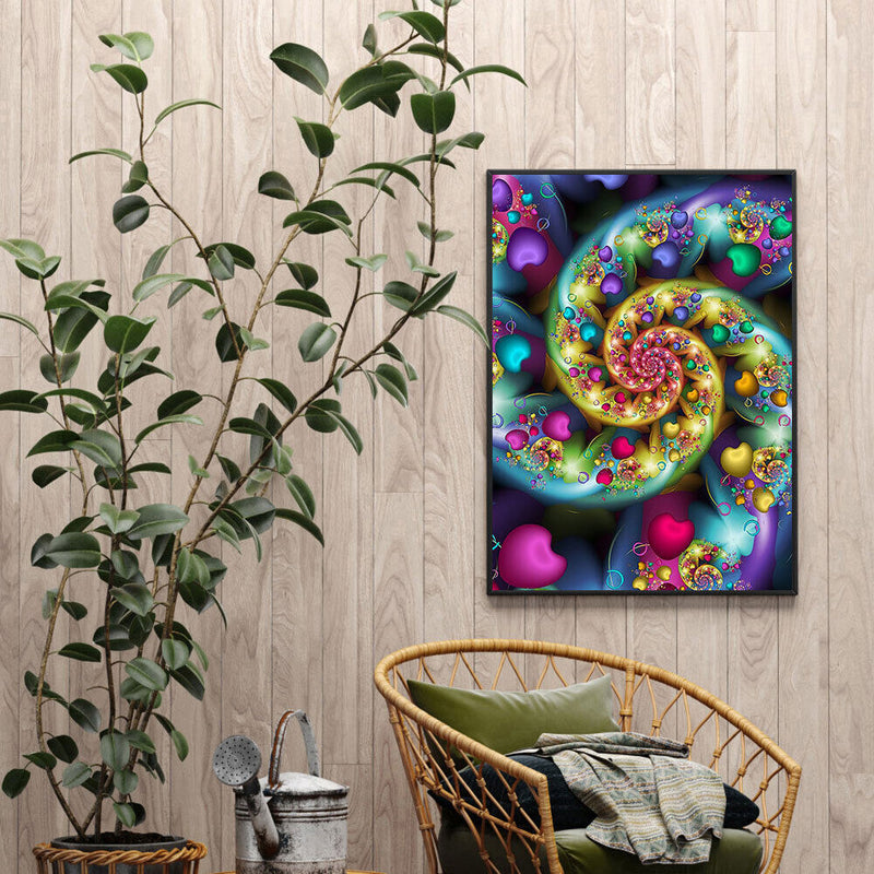 Love Vortex Oil Paint By Numbers Kits Canvas Picture Wall Art DIY Craft