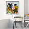 Flower Cow Canvas Painted Oil Paint By Numbers Wall Art Modern Bedroom Decor