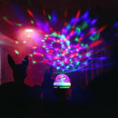E27 RGB LED Bulb 3W Rotating Crystal Small Magic Ball Stage Party DJ Disco Light