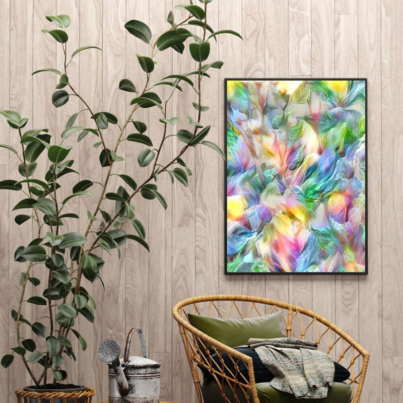 Colorful Leaves Oil Paint By Numbers Kits Canvas Picture Wall DIY Craft Color