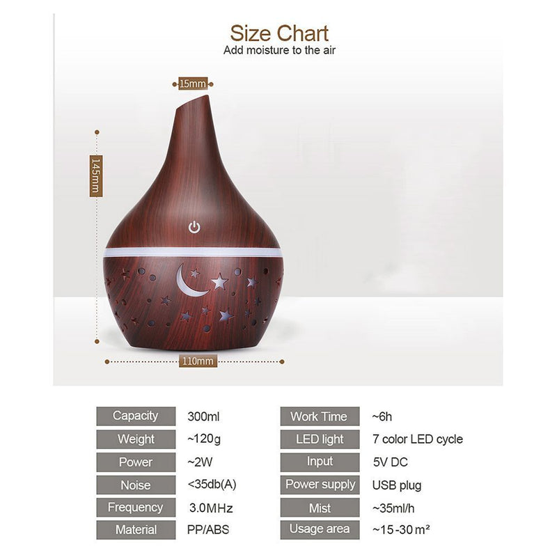 Aroma Essential Ultrasonic Home Diffusers Oil Diffuser Humidifier Air Purifier