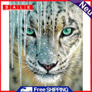 Canvas Painted Oil Paint By Numbers Snow Leopard Wall Art Modern Bedroom Decor