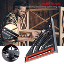 Aluminum Alloy Folding Triangle Ruler Woodworking Positioning Angle Protrac