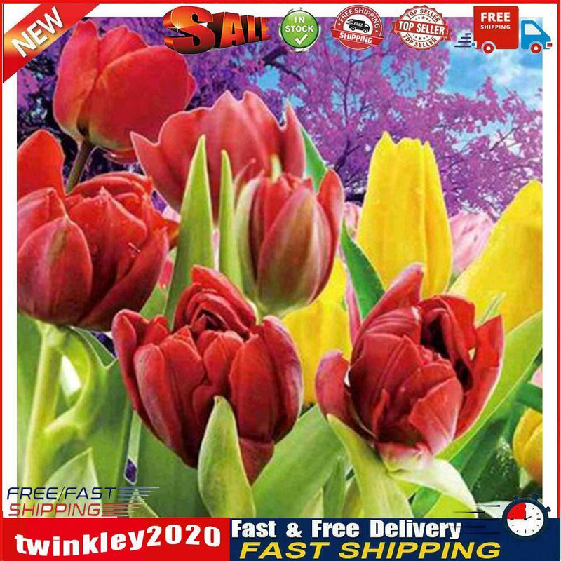 Tulip 5D Diamond Embroidery DIY Craft Painting Cross Stitch Mosaic Decor Newly