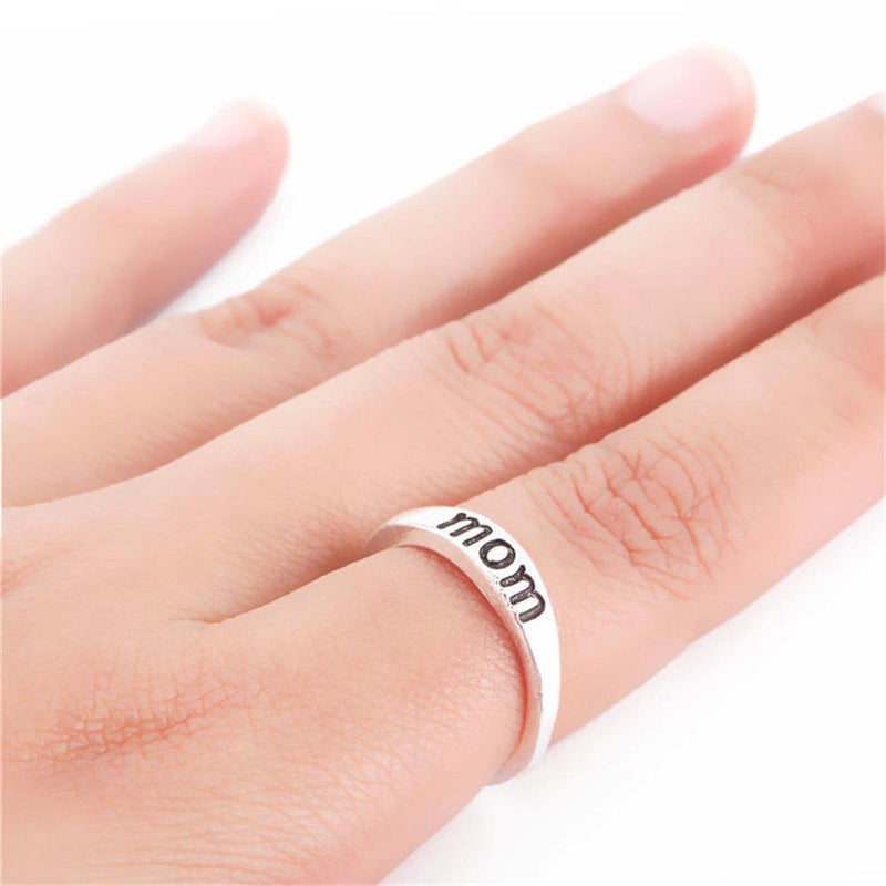 Elegant Wedding Love Women Family Mom Letter Ring Mother's Day Gift Jewelry