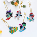 Snow Sports Diamond Painting Keychain DIY Crystal Drill Key Ring (YS016) Newly