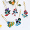 Snow Sports Diamond Painting Keychain DIY Crystal Drill Key Ring (YS016) Newly
