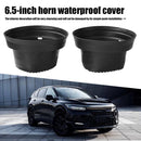 2pcs 6.5in Waterproof Car Speaker Covers Soft Silicone Horn Spacer (Black) Newly