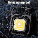 COB LED Mini Keychains Flashlight 500lm Waterproof Pocket Work Lamp (A)
