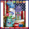 5D Diamond Painting Kit DIY flag and flowers Full Round Drill Mosaic Picture