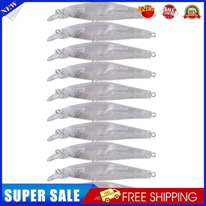 10pcs 8.9cm 12g Artificial Fishing Lure Transparent Embryo Body Hard Baits Set