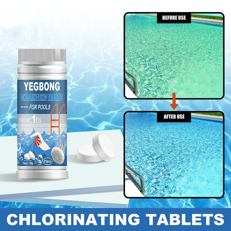 21x Swimming Pool Cleaning Tablet Hot Tub Spa Effervescent Chlorine Tablet
