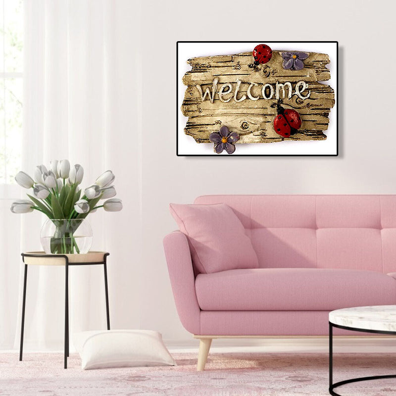 5D DIY Full Drill Diamond Painting Welcome Cross Stitch Mosaic Kit Bedroom Decor