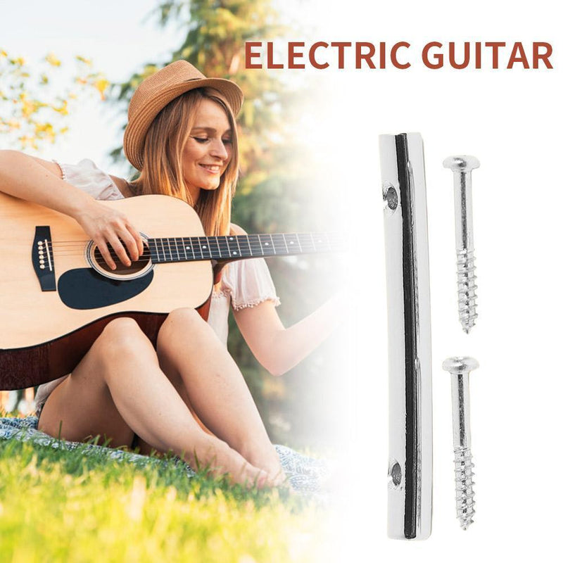1 Set 45mm Iron Electric Guitar String Retainer Tension Bar with Mounting S