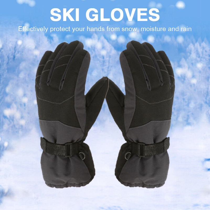 2pcs Winter Thickened Gloves Breathable Windproof Skiing Thermal Gloves Mittens