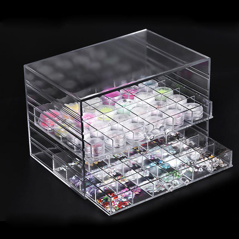 Portable Nail Accessories Holder Display Stand Make Up Drawers Organizer