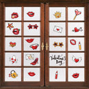 PVC Decals Glass Window Door Valentine Day Removable Love Lipstick Gift Stickers