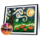 5D DIY Halloween Night Full Round Drill Diamond Painting Kit Mosaic Art Newly