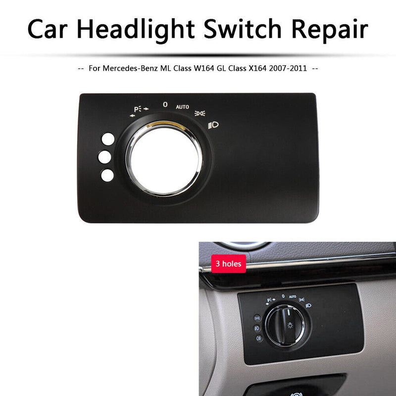 Headlight Switch Repair Cover for Mercedes-Benz W164 2007-2011 (Black B) Newly