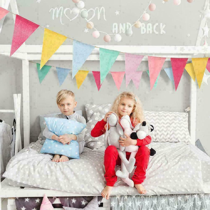12x Flags Colorful Reusable Bunting Wedding Birthday 2021 HOT Party Outdoor N5S2