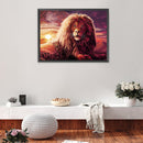DIY Diamond Painting Lion Full Round Drill Mosaic Art Picture Home Decor Craf