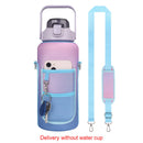 #A 2L Water Bottle Handheld Neoprene Kettle Anti-scalding Drinkware with Straps