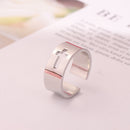 Stainless Steel Cross Couple Ring Lovers Wedding Rings Men Women Jewelry Silv