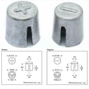 1 pair Car Battery Terminal Post Adaptors Positive Negative Sleeves CA Shim A2P7