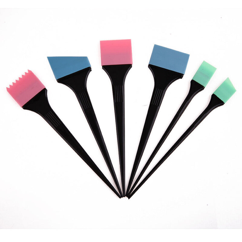 6pcs Professional Hair Dyeing Brush Comb Set for Salon Hair Coloring(Black)
