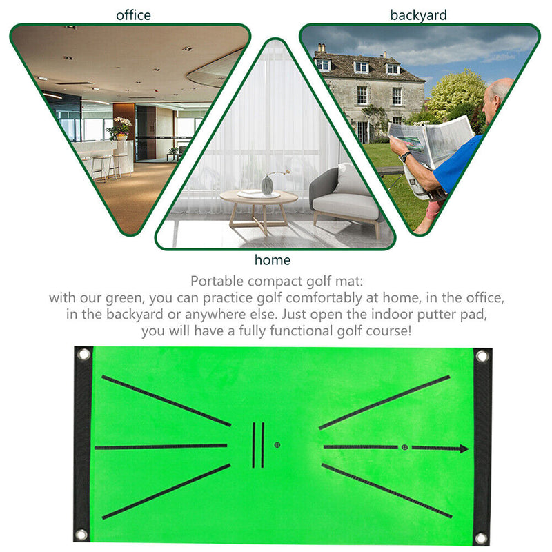 Golf Training Mat Golf Practice Training Aid Game Gift for Home Office Outd