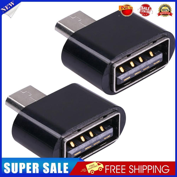 Micro USB Cable Adapter USB 2.0 to USB OTG Converter for Mouse (Black 2pcs)