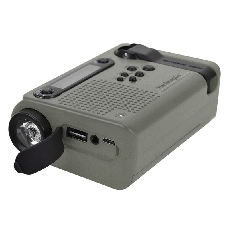 Full Band Solar Powered AM/FM/SW Radio Emergency LED Flashlight Power Bank Newly