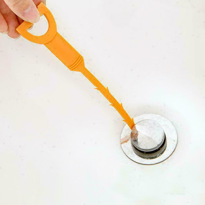 1xSewer Cleaning Brush Home Toilet Sink Tub Bendable C8B8 DIY Hair Pipe X3D5