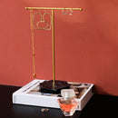 Jewelry Display Stand T-shape Earring Necklace Rack Tabletop Holder (Black)